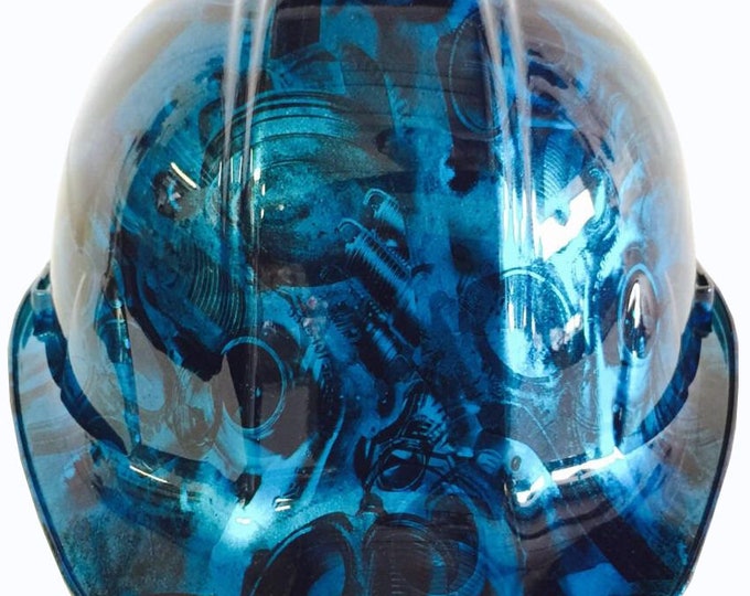 Hard Hat Sl Series Cap Style Custom Candy Blue Turbos & Pistons