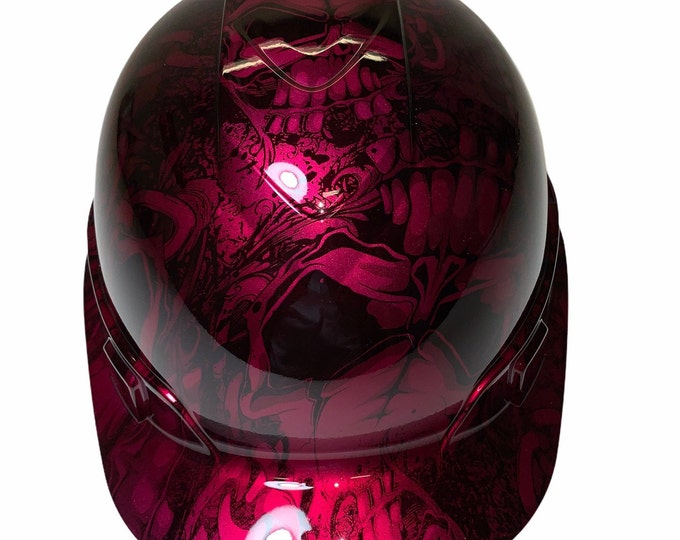 Hard Hat Ridgeline Cap Style Custom Kandy Wild Cherry Gnarly Chains and Skulls