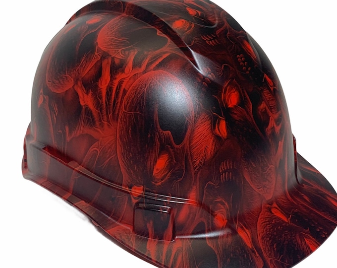 Hard Hat Ridgeline Cap Style Custom Red Red Eye Creeper