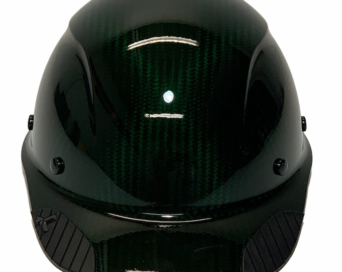 Custom Hydro Dipped  Translucent Green Lift Dax Carbon Fiber HDCC-17KG Cap Style HardHat