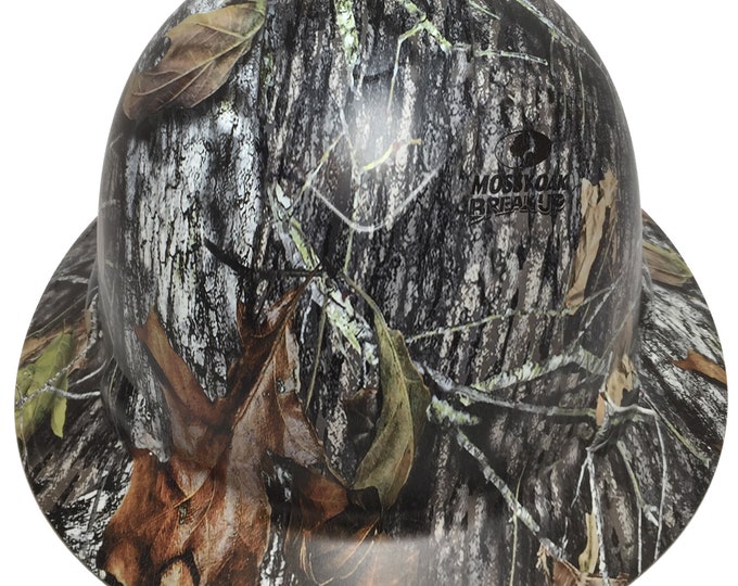 Custom Hydro Dipped Hard Hat Mossy Oak Break Up Full Brim Ridgeline