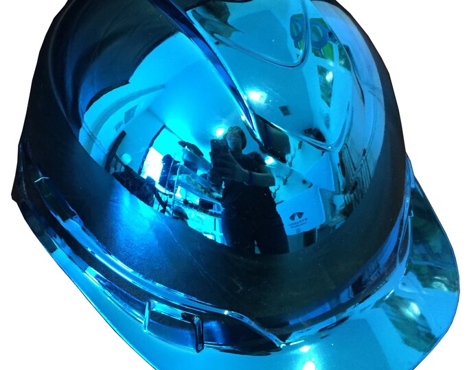 Ridgeline Cap Style Custom Blue Chrome Hard Hat