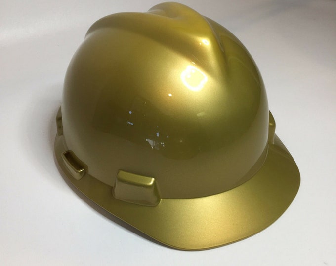 Custom Painted MSA Cap Style Gold Metalic