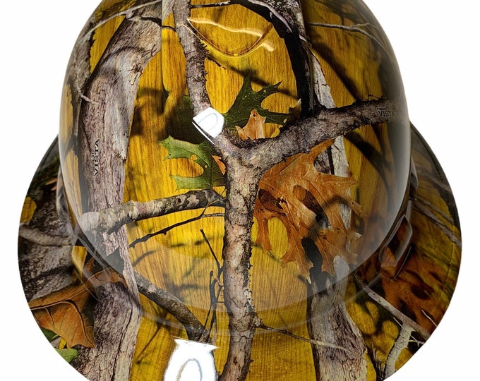 Hydro dip Hard Hat Yellow Oak Vista Camo Pyramex Ridgeline Protective