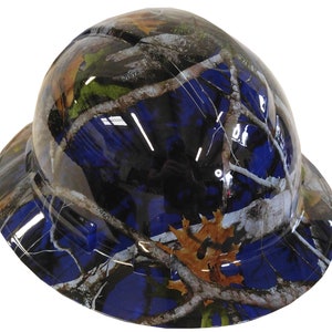 Hard Hat Ridgeline Full Brim Custom Blue Vista Camo Hydro Dipped