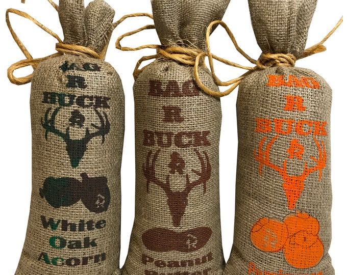 Bag R Buck White Oak Acorn Peanut Butter and Persimmon Flavor Combo 12lbs Packer Bags Deer Attractant