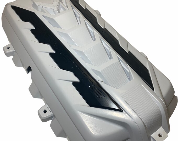 Custom Hydro Dipped 2020+ Corvette Engine Cover  White  w/black out