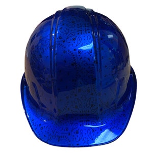Casque de sécurité personnalisé style bandana bleu Kandy trempé série SL