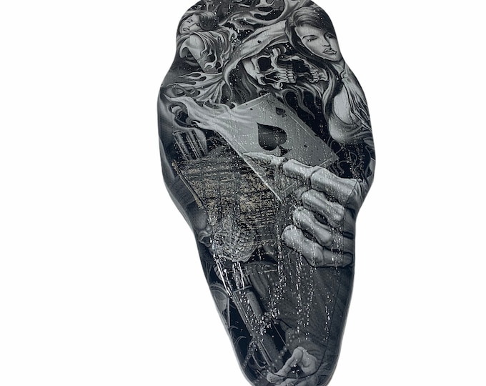 EuroRax rustic Ace of Spades distressed plaque