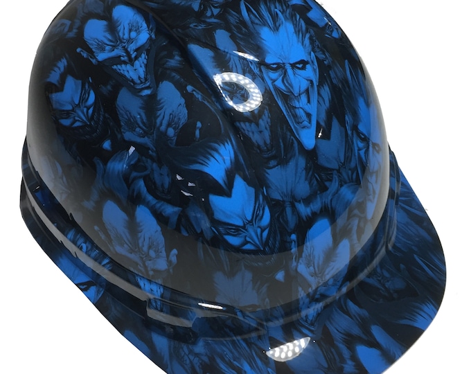 Hydro Dipped Hard Hat Ridgeline Cap Style Custom Light Blue Joker