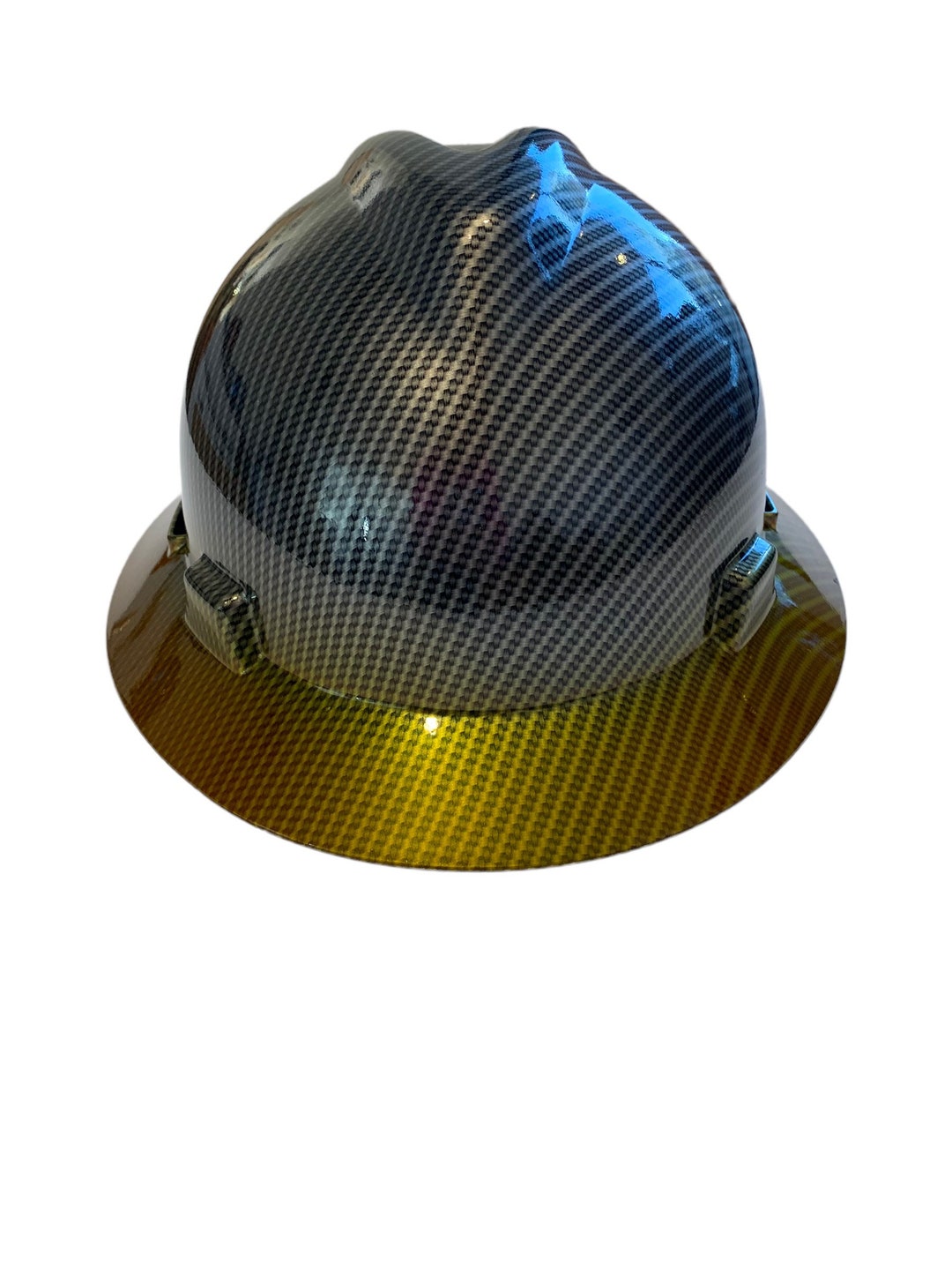 Custom Hard Hat Carbon Fiber W/ Kandy Sunset Brim Hydro Dipped Etsy