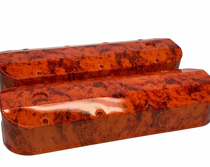 Big Block Chevy Sniper Valve Covers 890002 Hugger Orange Flames