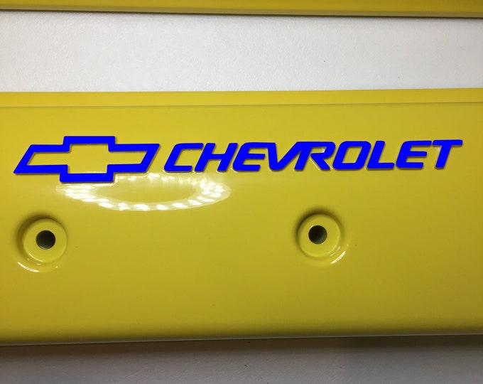 Custom Painted Yellow W/Blue Letters Small Block Chevy ZZ6/Vortec GM Muscle Series Center Bolt Holley 241-290