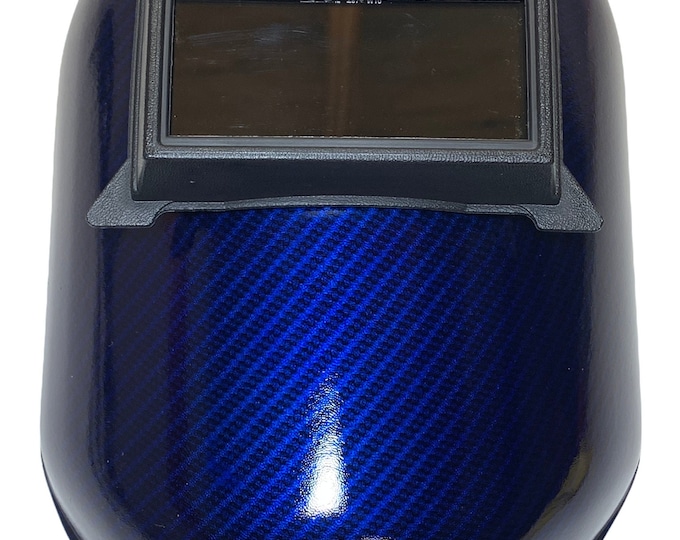 Hydro Dipped Custom Welding Helmet  WHP100 Dipped Carbon Fiber Finish Kandy Blue