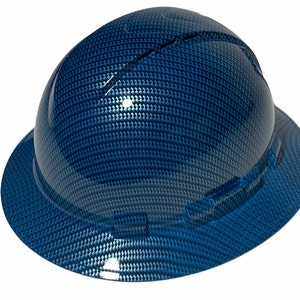 Sombrero duro personalizado fibra de carbono hidro sumergido W / Azulado completo brim ventilado ridgeline