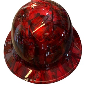 Hydro dip Hard Hat kandy red Beauties and Demons Pyramex Ridgeline Protective