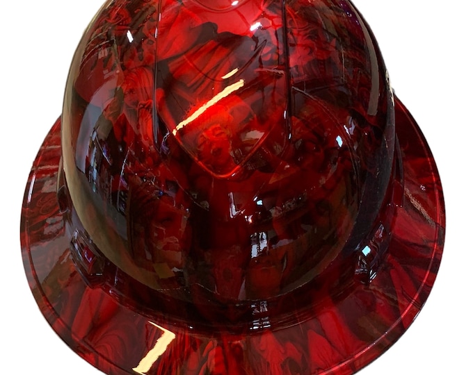 Hydro dip Hard Hat kandy red Beauties and Demons Pyramex Ridgeline Protective
