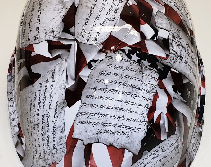 Custom Hydro Dip 2nd Amendment Pyramex Ridgeline XR7 Climber Hard Hat