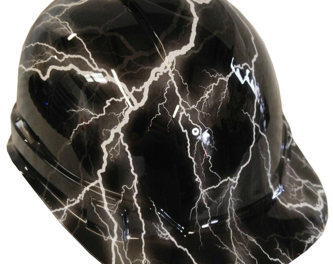 Hydro Dipped Hard Hat Ridgeline Cap Style Custom White Lightning