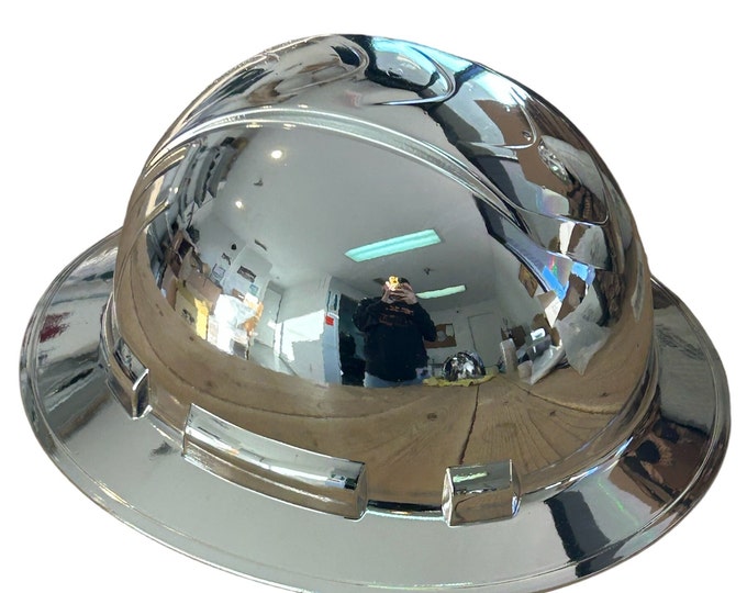 Custom Ridgeline Full Brim Hard Hat Chrome