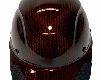 Custom Hydro Dipped Translucent Orange Lift Dax Carbon Fiber HDCC-17KG Cap Style HardHat