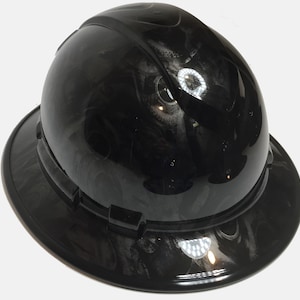 Hard Hat Ridgeline Full Brim Custom Metallic Graphite Turbos and Pistons W/ Black EdgeGard