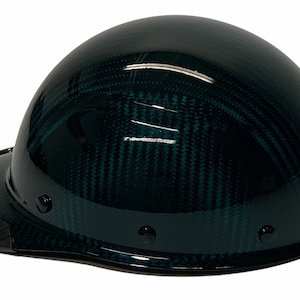 Aangepaste hydro-ondergedompelde doorschijnende Teal Lift Dax koolstofvezel HDCC-17KG Cap-stijl veiligheidshelm