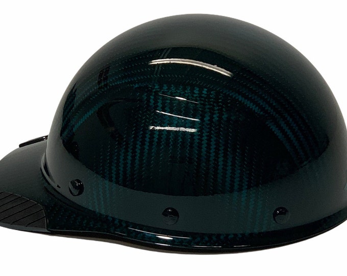 Custom Hydro Dipped Translucent Teal Lift Dax Carbon Fiber HDCC-17KG  Cap Style HardHat