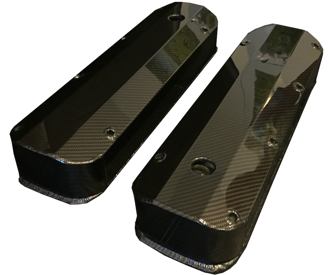 NSX スロットルカバー【カーボン】 Custom Hydro Dipped Carbon Fiber Big Block Ford Valve Covers