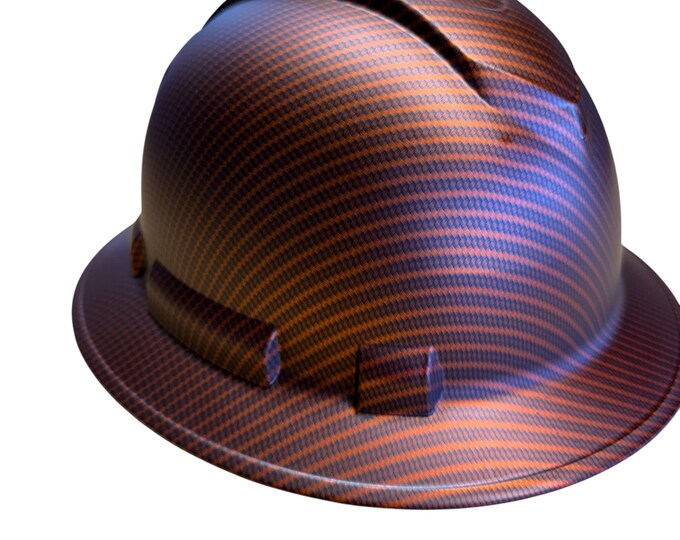 Hard Hat Ridgeline Full Brim Hydro dipped Carbon Fiber Translucent Copper Satin finish