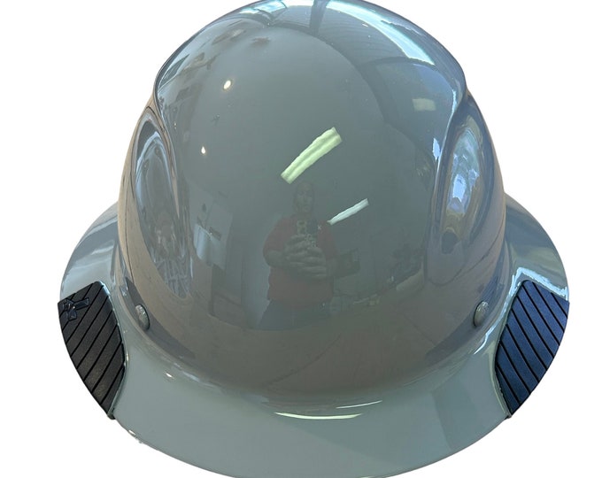 Custom Grey Lift DAX Carbon Fiber HDC-15KG Full Brim HardHat