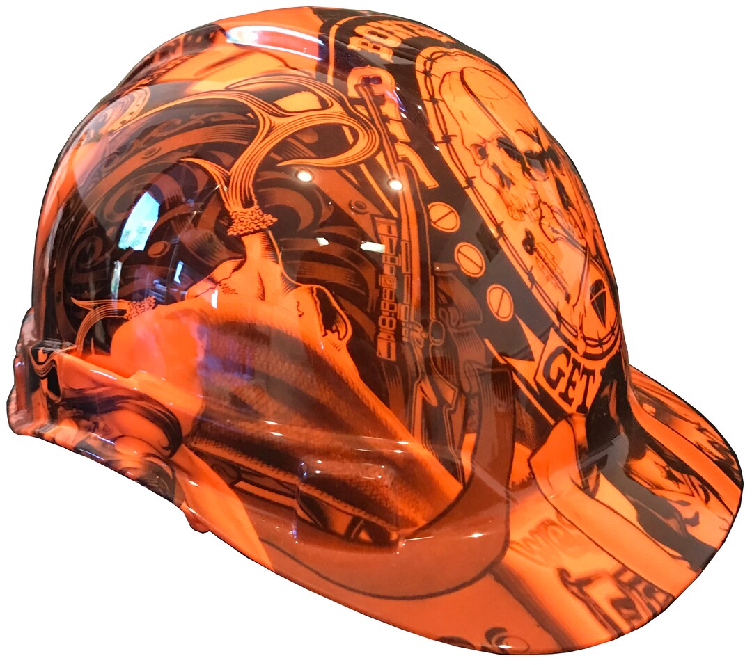 Custom Hard Hat Hi Vis Orange Fantasy Chic Cap Style Ridgeline Etsy