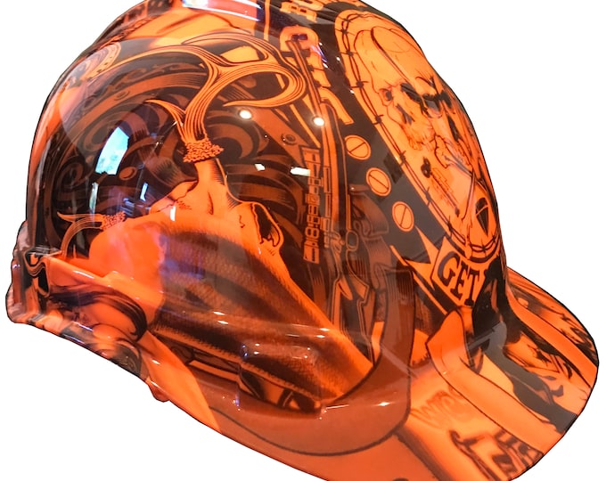 Custom Hard Hat Hi Vis Orange Fantasy Chic Cap Style Ridgeline