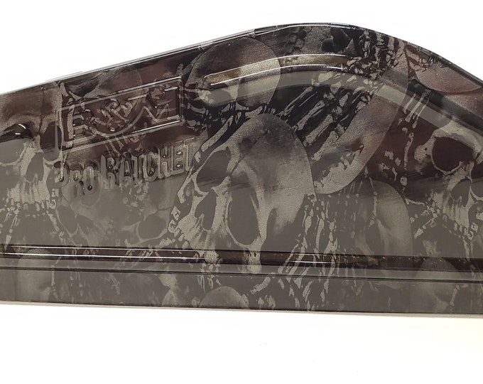 Custom B&M Shifter Cover No Evil Skulls  Hydro dipped 80821