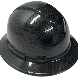 Custom Hydro Dipped NEW CHROME Carbon Fiber Hard Hat Ridgeline Full Brim