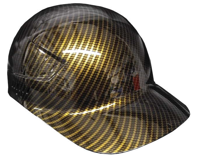 Custom Hydro Dipped Gold Carbon Fiber Bump Cap
