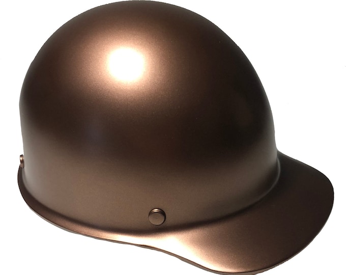 Custom Hard Hat Copper Metallic MSA SkullGard Cap Style