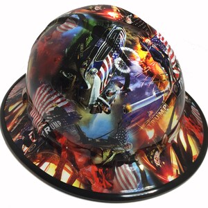Custom Hydro Dipped Hard Hat Trump Ridgeline Full Brim W/ Black EdgeGard