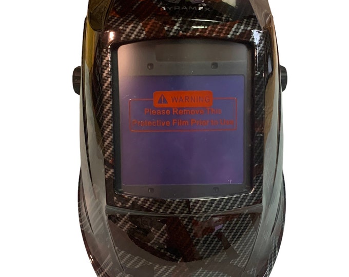 Custom Hydro Dipped Welding Mask WHAM30 Series Auto Dark Carbon Fiber American Flags