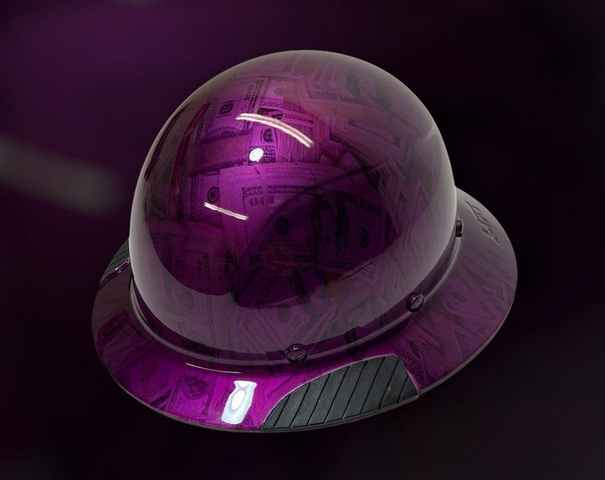 Custom Carbon Fiber American flags not the purple Studson SHK-1 Vented Full Brim Safety Helmet Full Brim Hard Hat