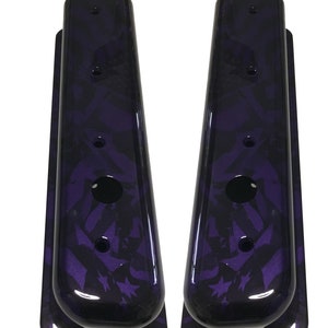 Custom Hydro Dipped Plum Crazy Purple Midnight American Flags Small Block Chevy Valve Covers Mr Gasket 6870G
