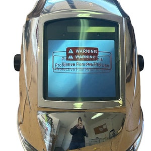 Custom Hydro Dipped Welding Helmet AUTO DARK WHAM30 Series Chrome