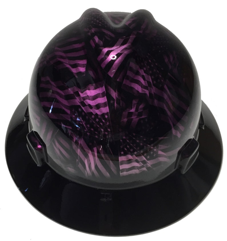 Custom Hydro Dipped Hard Hat MSA VGard Full Brim Kandy Purple Etsy