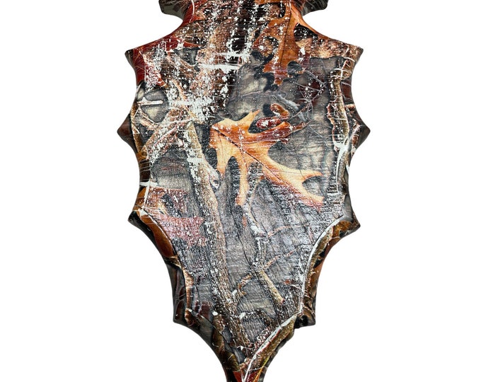 EuroRax rustic fall camo distressed plaque