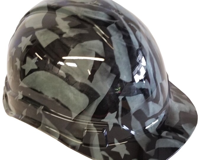 Hard Hat Ridgeline Cap Style Custom Slate Gray Midnight American Flags