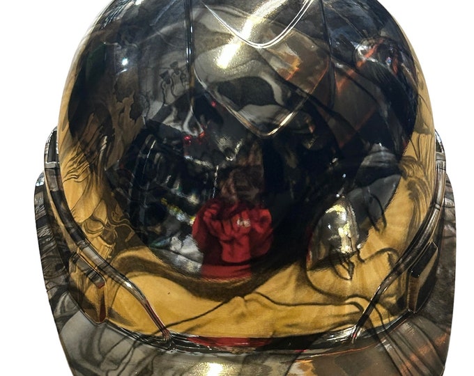 Hard Hat Ridgeline Cap Style Custom Chrome Ace of Skulls Lady