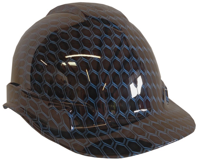 Hard Hat Ridgeline Cap Style Light Blue Honeycomb Hex