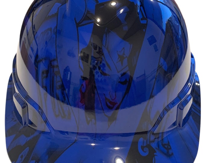 Custom Hydro Dipped Hard Hat Dark Blue  Fantasy Chic Cap Style