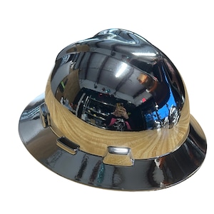 Custom Hard Hat MSA Full Brim Chrome