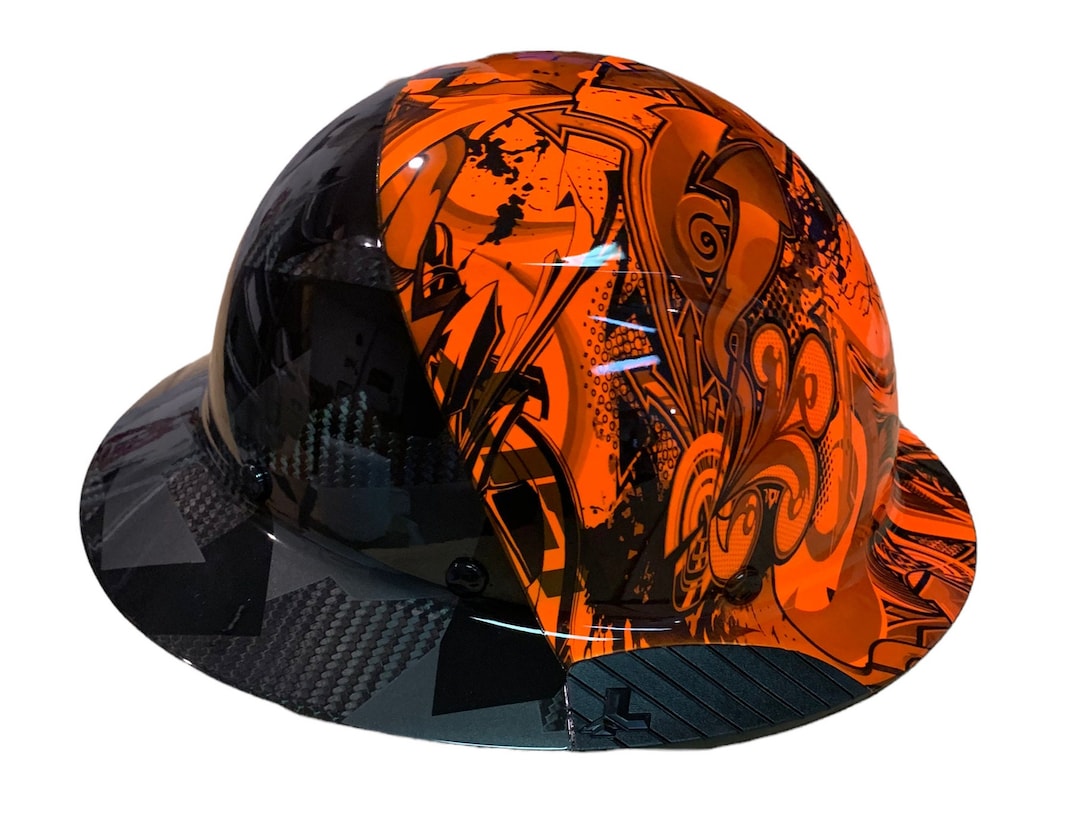 Orange Carbon Fiber Hard Hat Dax 50 Fifty Hats Lift Safety DAX FIFTY/50 Carbon Fiber Cap Style Hard Hat  Orange